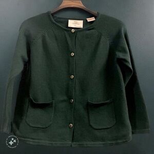 ZARA Cardigan button down Knitwear 2-3 Yr Hunter green Cardigan